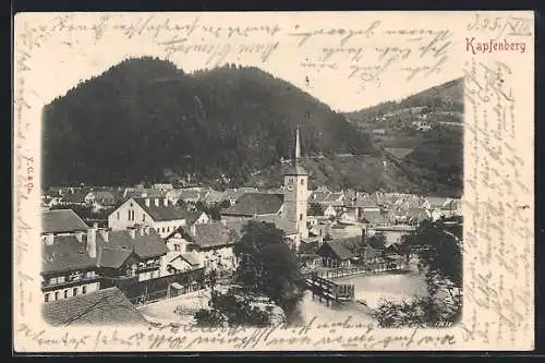 AK Kapfenberg, Ortsansicht mit der Kirche