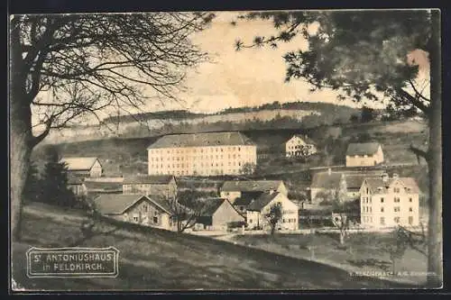 AK Feldkirch, Ortsansicht mit St. Antoniushaus