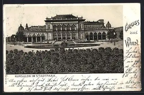Lithographie Wien II, Kursalon im Stadtpark