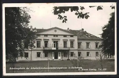 AK Kalksburg, Erholungsheim der Arbeiterkrankenversicherungskassa