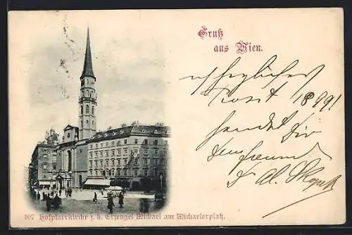 AK Wien, Hofpfarrkirche z. h. Erzengel Michael am Michaelerplatz