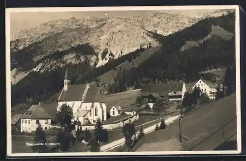 AK Seewiesen, Ortsansicht mit der Kirche