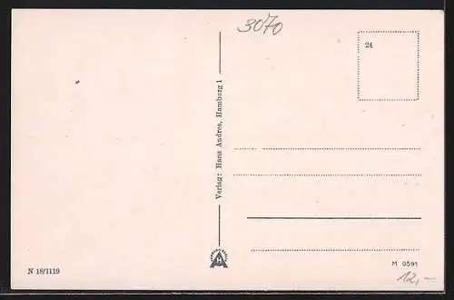 AK Nienburg /Weser, Hafenstrasse mit Post