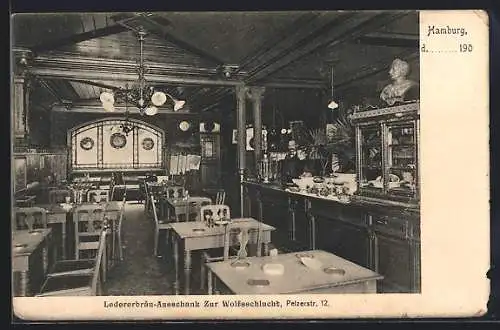 AK Hamburg, Gasthaus zur Wolfsschlucht, Pelzerstrasse 12