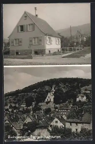 AK Zwingenberg /Bergstrasse, Partie an einem Haus, Ortsansicht