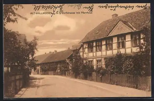 AK Alt-Wallmoden, Dorfstrasse mit Pfarrhaus