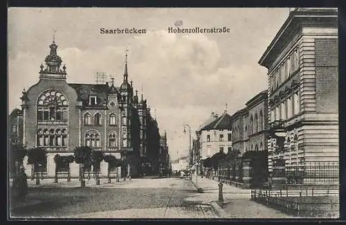 AK Saarbrücken, Partie in der Hohenzollernstrasse