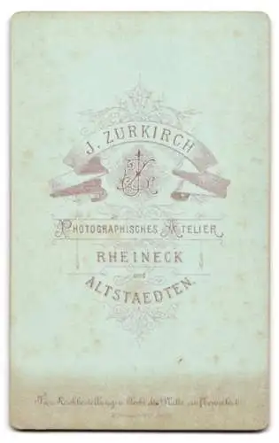 Fotografie J. Zurkirch, Rheineck, Porträt einer jungen Frau