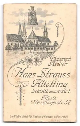 Fotografie Hans Strauss, Altötting, Schlotthammerstr. 1, Porträt einer eleganten Dame