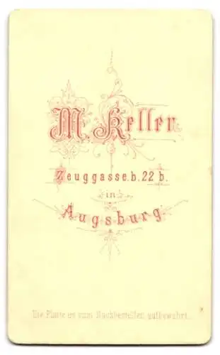 Fotografie M. Keller, Augsburg, Zeuggasse 22b, elegantes Paar in feiner Kleidung