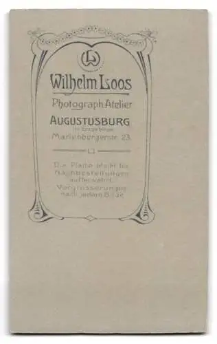 Fotografie Wilhelm Loos, Augustusburg, Marienbergerstrasse 23, Porträt eines eleganten Mannes