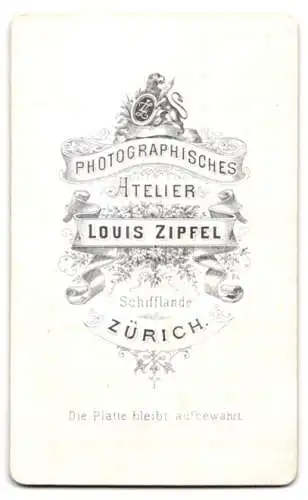 Fotografie Louis Zipfel, Zürich, Schifflände, Porträt einer Dame