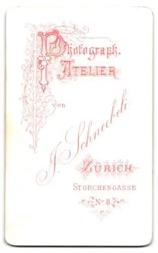 Fotografie J. Schneebeli, Zürich, Storchengasse 8, Paar in eleganter Kleidung