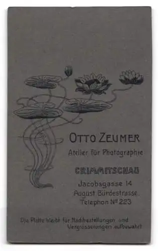 Fotografie Otto Zeumer, Crimmitschau, Jacobsgasse 14, Junge Frau in weissem Kleid