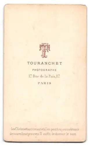 Fotografie Touranchet, Paris, Rue de la Paix 17, Portrait eines eleganten Herrn