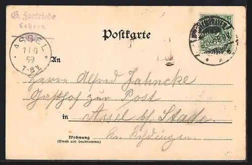 AK Kriegsschiff S. M. S. Wörth des ostasiat. Kreuzergeschwaders in China vor Anker
