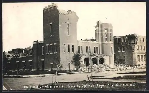 AK Regina City, Methodist Church & Y. W. C. A. struck by Cyclone