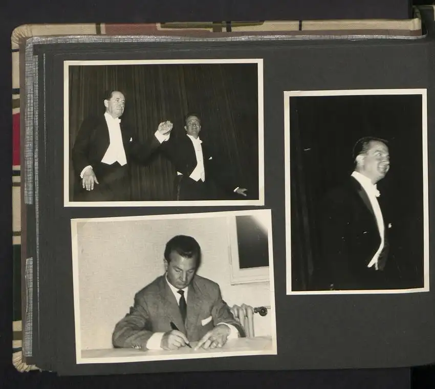Fotoalbum mit 105 Fotografien, Opernsänger Rudolf Schock, Privataufnahmen und Bühnenauftritte 24