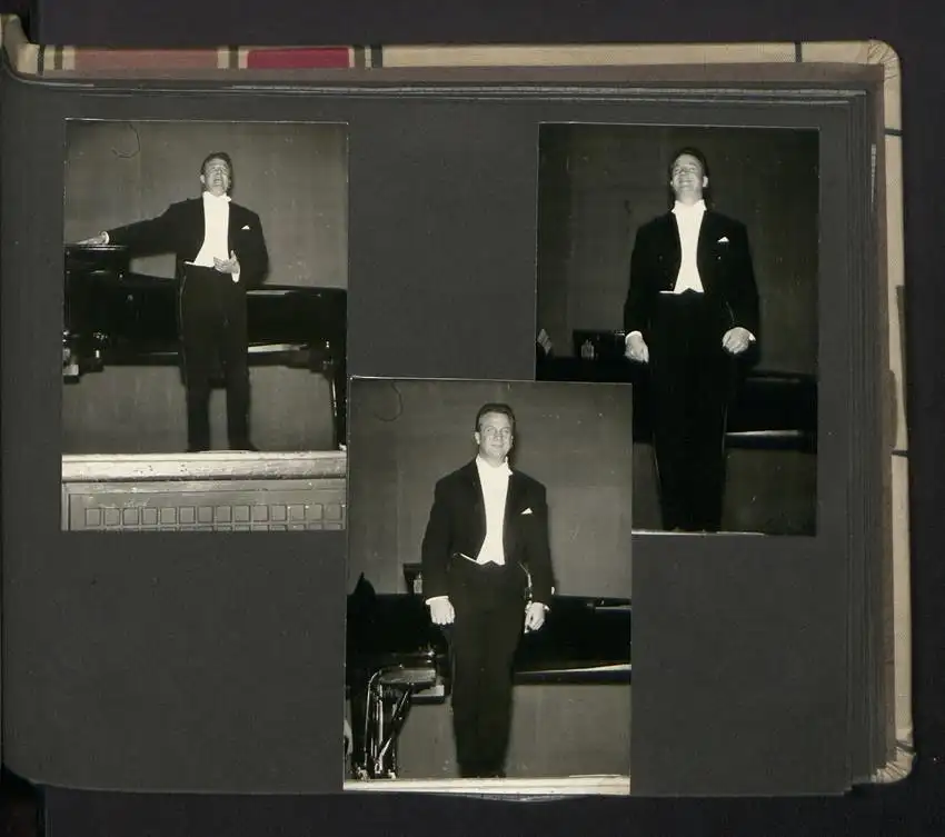 Fotoalbum mit 105 Fotografien, Opernsänger Rudolf Schock, Privataufnahmen und Bühnenauftritte 27