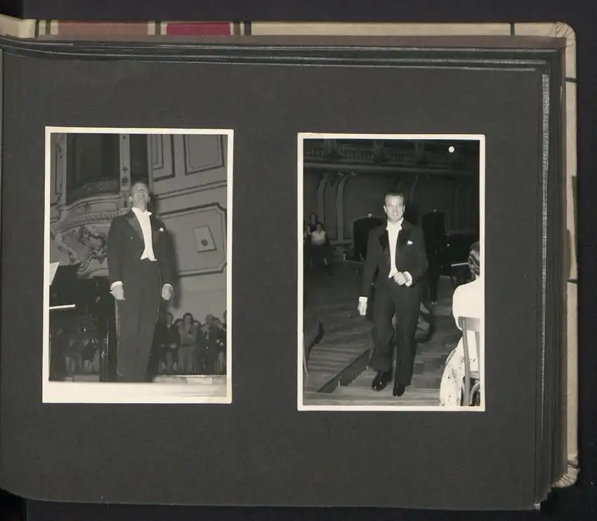 Fotoalbum mit 105 Fotografien, Opernsänger Rudolf Schock, Privataufnahmen und Bühnenauftritte 3