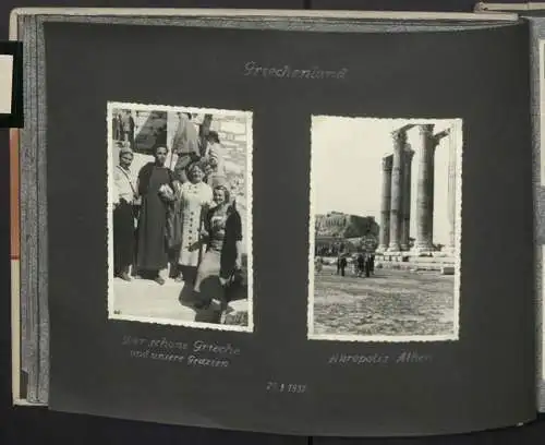 Fotoalbum mit 154 Fotografien, Ansicht Palästina, Orientreise 1937 Conte di Savoia, Ägypten, Haifa, Nazareth, Gizeh