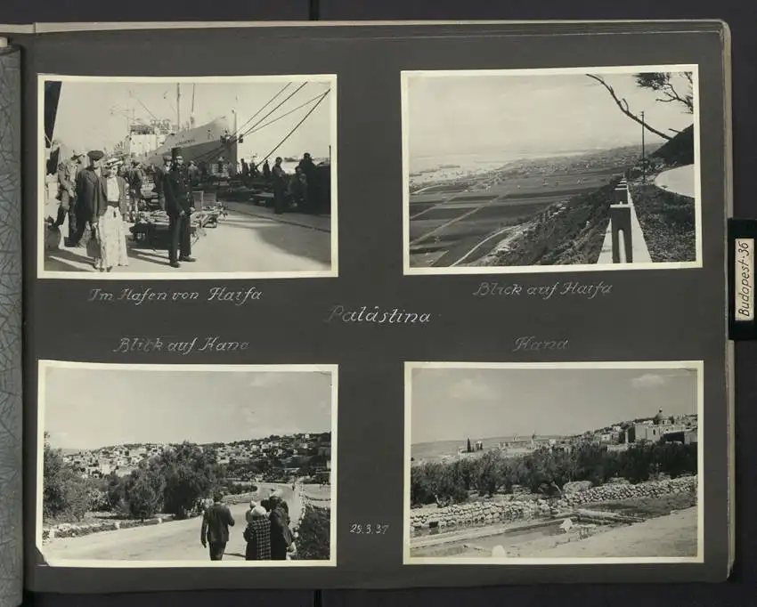 Fotoalbum mit 154 Fotografien, Ansicht Palästina, Orientreise 1937 Conte di Savoia, Ägypten, Haifa, Nazareth, Gizeh 11