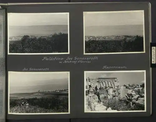 Fotoalbum mit 154 Fotografien, Ansicht Palästina, Orientreise 1937 Conte di Savoia, Ägypten, Haifa, Nazareth, Gizeh