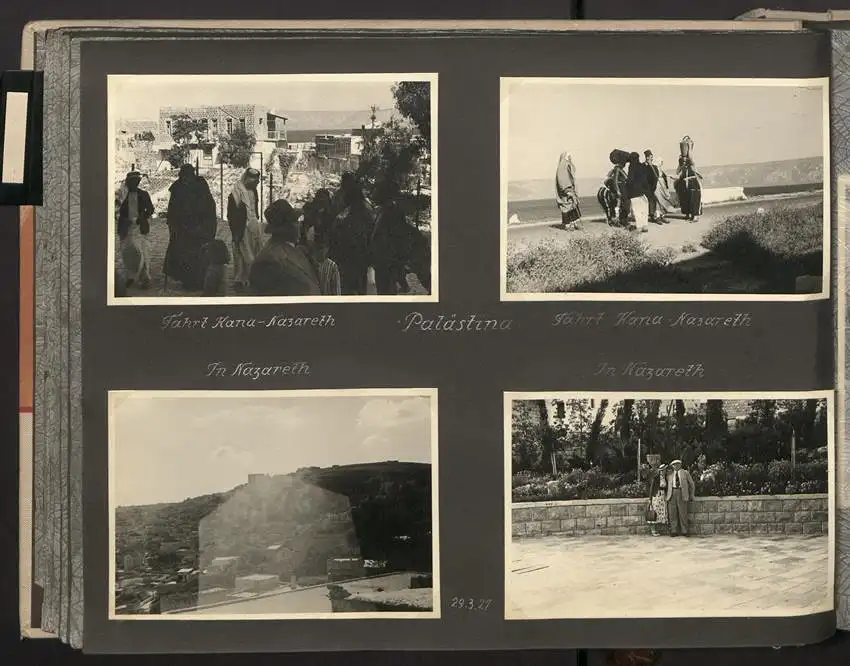 Fotoalbum mit 154 Fotografien, Ansicht Palästina, Orientreise 1937 Conte di Savoia, Ägypten, Haifa, Nazareth, Gizeh 14