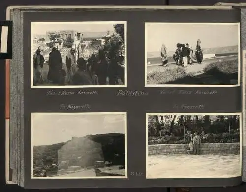 Fotoalbum mit 154 Fotografien, Ansicht Palästina, Orientreise 1937 Conte di Savoia, Ägypten, Haifa, Nazareth, Gizeh