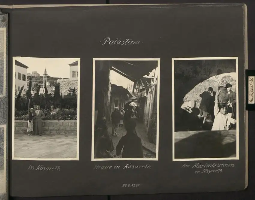 Fotoalbum mit 154 Fotografien, Ansicht Palästina, Orientreise 1937 Conte di Savoia, Ägypten, Haifa, Nazareth, Gizeh 15