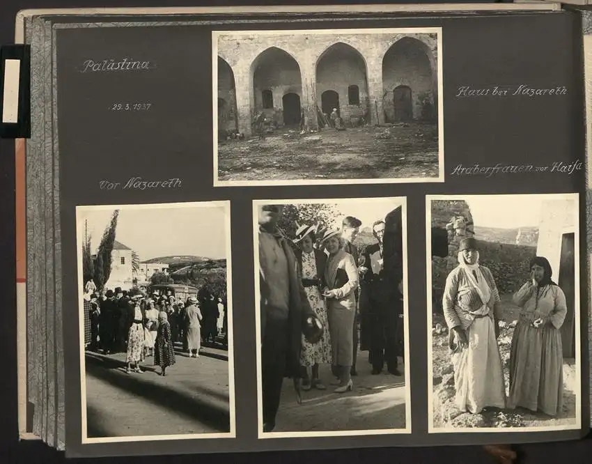 Fotoalbum mit 154 Fotografien, Ansicht Palästina, Orientreise 1937 Conte di Savoia, Ägypten, Haifa, Nazareth, Gizeh 16