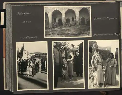 Fotoalbum mit 154 Fotografien, Ansicht Palästina, Orientreise 1937 Conte di Savoia, Ägypten, Haifa, Nazareth, Gizeh