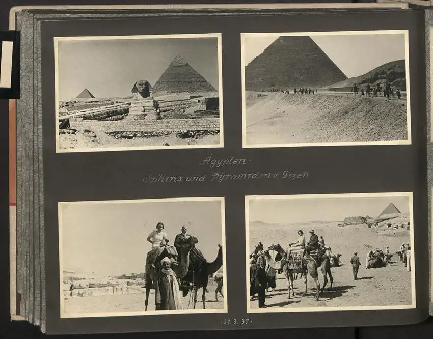 Fotoalbum mit 154 Fotografien, Ansicht Palästina, Orientreise 1937 Conte di Savoia, Ägypten, Haifa, Nazareth, Gizeh 18
