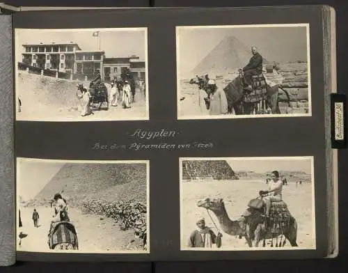 Fotoalbum mit 154 Fotografien, Ansicht Palästina, Orientreise 1937 Conte di Savoia, Ägypten, Haifa, Nazareth, Gizeh