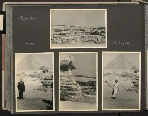 Fotoalbum mit 154 Fotografien, Ansicht Palästina, Orientreise 1937 Conte di Savoia, Ägypten, Haifa, Nazareth, Gizeh