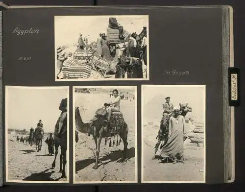 Fotoalbum mit 154 Fotografien, Ansicht Palästina, Orientreise 1937 Conte di Savoia, Ägypten, Haifa, Nazareth, Gizeh