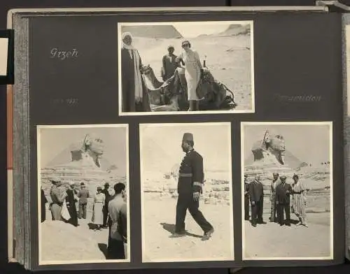 Fotoalbum mit 154 Fotografien, Ansicht Palästina, Orientreise 1937 Conte di Savoia, Ägypten, Haifa, Nazareth, Gizeh