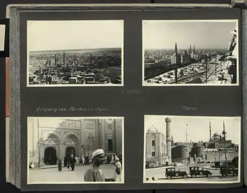 Fotoalbum mit 154 Fotografien, Ansicht Palästina, Orientreise 1937 Conte di Savoia, Ägypten, Haifa, Nazareth, Gizeh