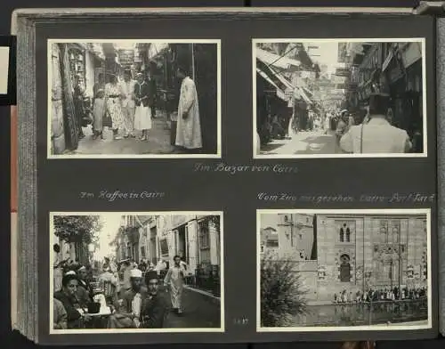 Fotoalbum mit 154 Fotografien, Ansicht Palästina, Orientreise 1937 Conte di Savoia, Ägypten, Haifa, Nazareth, Gizeh