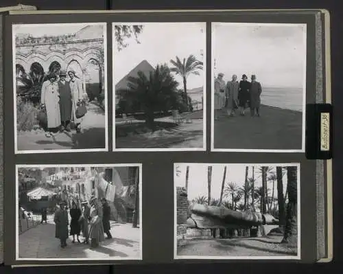 Fotoalbum mit 154 Fotografien, Ansicht Palästina, Orientreise 1937 Conte di Savoia, Ägypten, Haifa, Nazareth, Gizeh