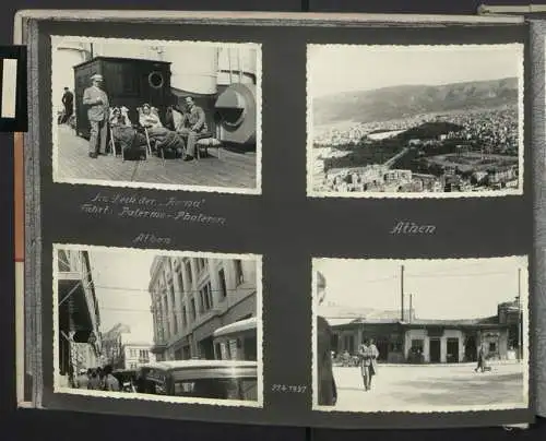 Fotoalbum mit 154 Fotografien, Ansicht Palästina, Orientreise 1937 Conte di Savoia, Ägypten, Haifa, Nazareth, Gizeh