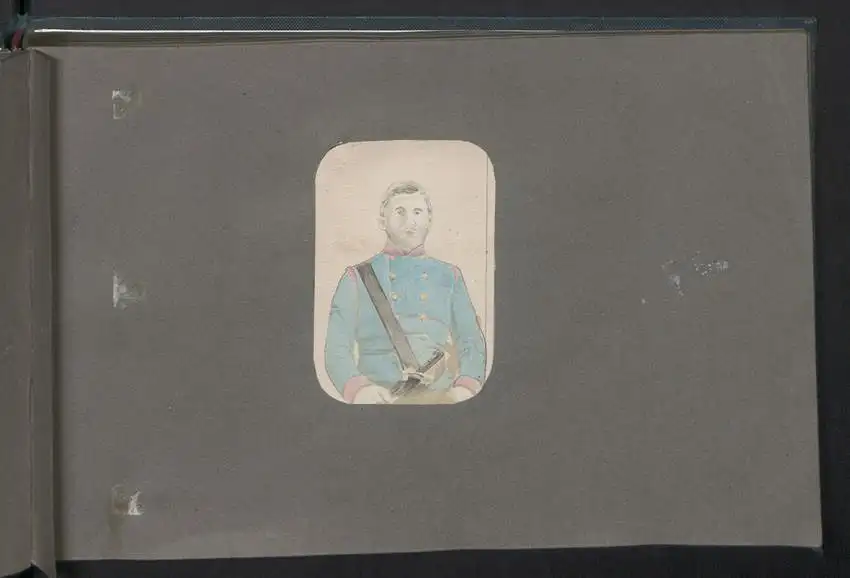 Fotoalbum mit 28 Fotografien auf Salzpapier und 2 Handzeichnungen, 1861, K.u.K. Soldaten Fotografiert von Oblt. Rossetti 10