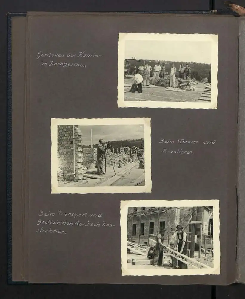 Fotoalbum mit 72 Fotografien, Ansicht Koblenz, Bau des Ledigenheim für das Alliierte Sicherheitsamt 1950, Bault. Sälzer 14