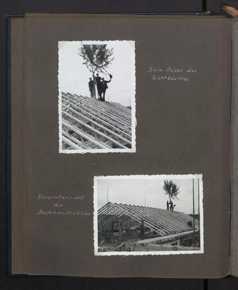 Fotoalbum mit 72 Fotografien, Ansicht Koblenz, Bau des Ledigenheim für das Alliierte Sicherheitsamt 1950, Bault. Sälzer 18