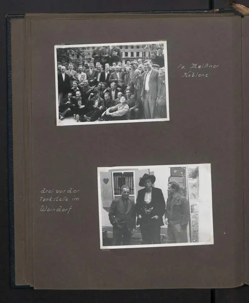 Fotoalbum mit 72 Fotografien, Ansicht Koblenz, Bau des Ledigenheim für das Alliierte Sicherheitsamt 1950, Bault. Sälzer 24