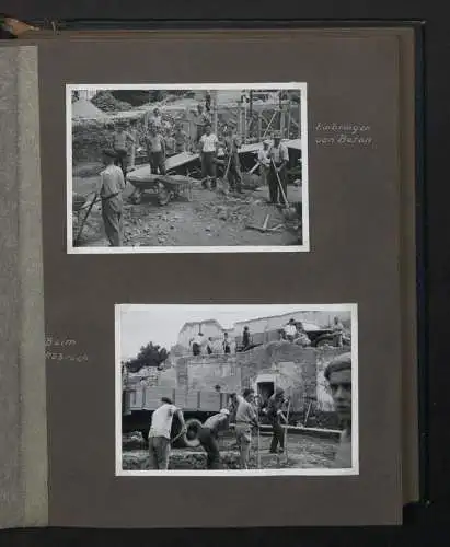 Fotoalbum mit 72 Fotografien, Ansicht Koblenz, Bau des Ledigenheim für das Alliierte Sicherheitsamt 1950, Bault. Sälzer