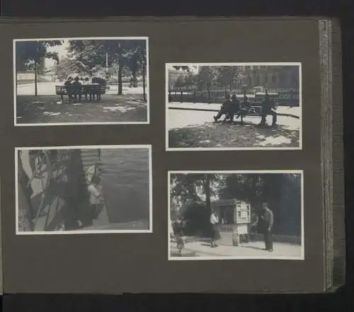 Fotoalbum mit 70 Fotografien, LZ 127 Graf Zeppelin in Berlin Tempelhof 1931, Trauerzug für Franz Lenk & Paul Anlauf