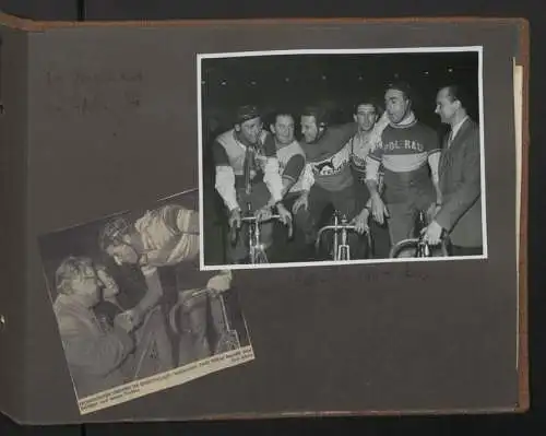 Fotoalbum mit 26 Fotografien, Fahrrad Sport, Rudi Mirke, Herbert Weinrich, Oskar Plattner, Sechs Tagerennen