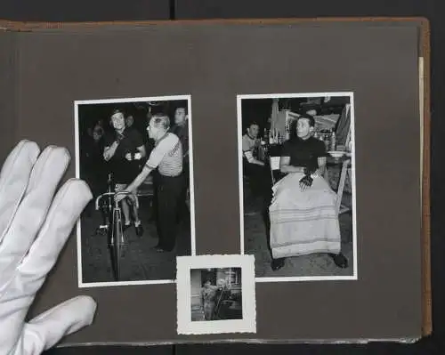 Fotoalbum mit 26 Fotografien, Fahrrad Sport, Rudi Mirke, Herbert Weinrich, Oskar Plattner, Sechs Tagerennen