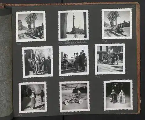 Fotoalbum mit 195 Fotografien, Ansicht Barcelona, Reise Schweiz-Spanien mit Autozug, Italien mit Grenze